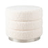 Ivory Boucle Ottoman